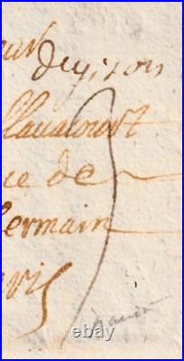 GISORS 27 Lettre 1712 Marque postale manuscrit De Gisors LENAIN N° 1, EURE
