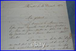 GUERRE de 1870/71 BATAILLE de NUITS ST GEORGES DIJON LAS GENERAL CREMER TR. RARE