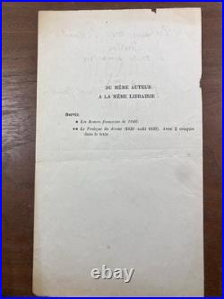 Général Gamelin Rare Autographe Dédicace au Docteur Carillon Médecin Colonel WW2
