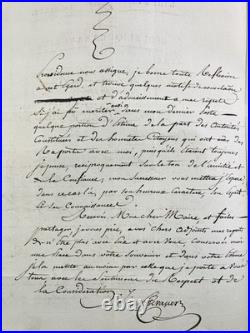 Général Jacques François Chevalier 1800 Rare Autographe Briançon Chancel Isère