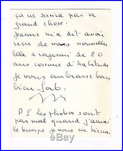 Georges Brassens / Lettre Autographe (1967) / Jeanne Planche / Pierre Seghers