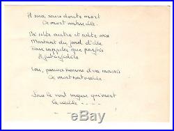 Georges Brassens / Manuscrit Autographe De Sa Chanson Bonhomme