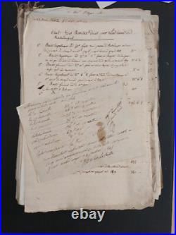Gros lot de documents, château de Rabodanges (61), famille de la Carte