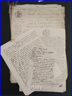 Gros lot de documents, château de Rabodanges (61), famille de la Carte