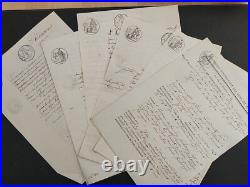 Gros lot de documents, château de Rabodanges (61), famille de la Carte