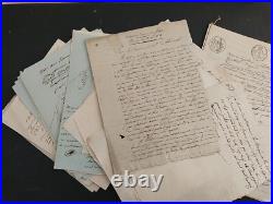 Gros lot de documents, château de Rabodanges (61), famille de la Carte