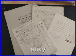 Gros lot de documents, château de Rabodanges (61), famille de la Carte