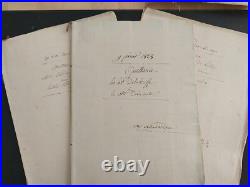 Gros lot de documents, château de Rabodanges (61), famille de la Carte