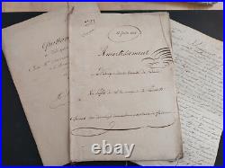 Gros lot de documents, château de Rabodanges (61), famille de la Carte