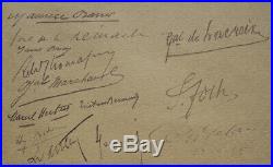 Guerre 14-18 Doc historique signé Pétain-Foch-Lyautey-Marchand-Gouraud-barres