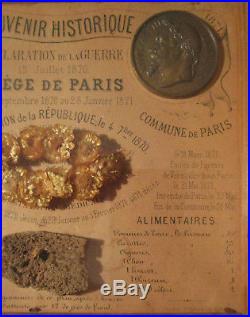 Guerre De 1870, Rare Diorama Souvenir Historique Du Siège De Paris 1870-1871