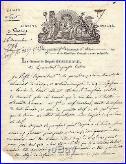 Guerre De Vendée / Lettre Autographe Du Général Woirgard (1794) / Stofflet