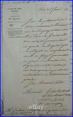 Guerre de Vendée. Dubroc de segange. Chouan de Vendée. Dossier Signé LOUIS. 1815
