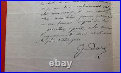 Gustave DORE Lettre autographe signée