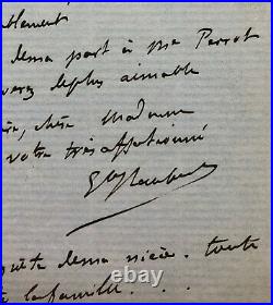 Gustave FLAUBERT Lettre autographe signée à Louise Lepic, chez Raoul-Duval