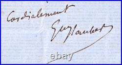 Gustave FLAUBERT chaleureuse et belle lettre autographe signée. 1867