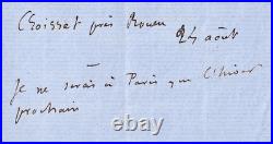 Gustave FLAUBERT chaleureuse et belle lettre autographe signée. 1867 Gustave FLAUBERT chaleureuse et belle lettre autographe signée. 1867