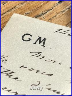 Guy de MAUPASSANT Carte lettre autographe signée Très belle signature