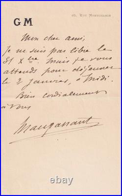 Guy de MAUPASSANT Lettre autographe signée