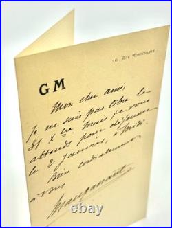 Guy de MAUPASSANT Lettre autographe signée