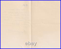 Guy de MAUPASSANT Lettre autographe signée Nouvelle année 1884 1889