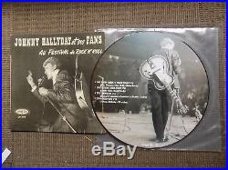 HALLYDAY VINYLE BLANC (Picture Disc) + Dédicace 1961 sur Pochette 33T 25 cm VIDE