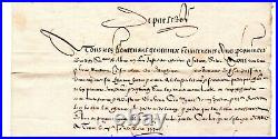 HENRY III LAISSEZ-PASSER signé HENRY, donné à TOURS le Xème jour de mars 1589