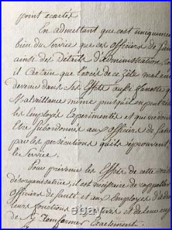 HOPITAUX MILITAIRES. BEURNONVILLE (ministre de la Guerre) lettre 4pp signée 1793
