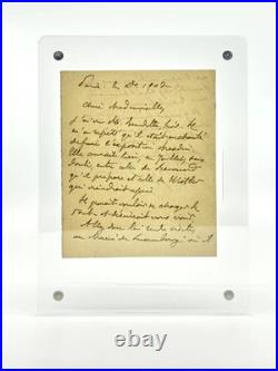 HUYSMANS Lettre autographe signée 1902 Renouard Whistler