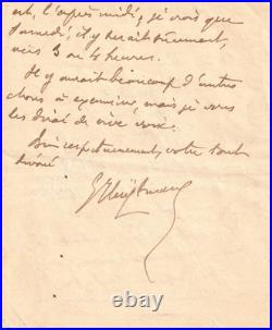 HUYSMANS Lettre autographe signée 1902 Renouard Whistler