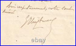 HUYSMANS Lettre autographe signée 1902 Renouard Whistler