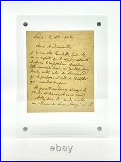 HUYSMANS Lettre autographe signée Renouard Whistler 1902