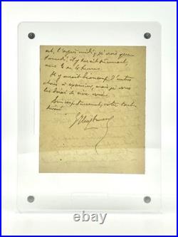 HUYSMANS Lettre autographe signée Renouard Whistler 1902