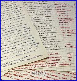 Hans BELLMER 20 lettres autographes signées au Dr Ferdière. 40 pages manuscrites