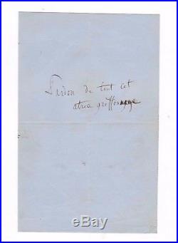 Hector Berlioz / Lettre Autographe (1859) / Au Sujet De Son Opera Les Troyens