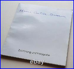 Henri CARTIER-BRESSON envoi autographe signé catalogue exposition 1986