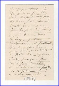 Henri De Toulouse-lautrec / Lettre Autographe (1886) / Régénérer L'art Français