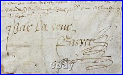 Henri III, Roi de France Charte en son nom, 1581, signature Par la Cour