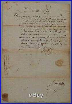 Henri IV Lettre signature autographe du Roi