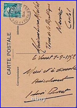Henri Pourrat 2 photos 1 dédicacée, 2 cartes écrites 1952-59,1 lettre à Rivière