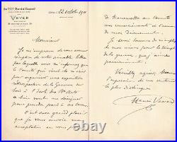 Henri VEVER joaillier gravure sur bois lettre autographe signée collectionneur