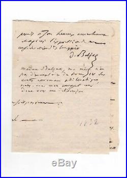 Honoré De Balzac / Lettre Autographe (1833) / Au Sujet De La Comédie Humaine