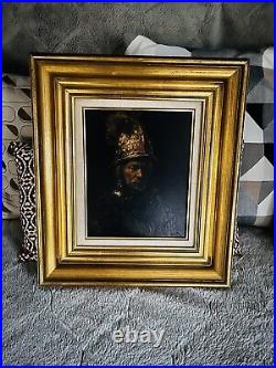 Illustration de Rembrandt conquistador -l'homme au casque d'or-encadrement d'art