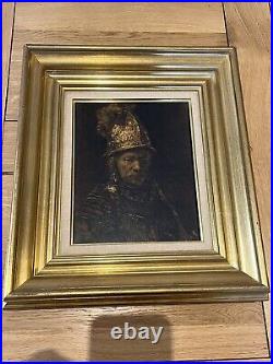 Illustration de Rembrandt conquistador -l'homme au casque d'or-encadrement d'art