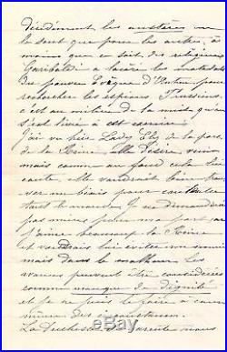 Impératrice Eugénie Lettre Autographe À Napoleon III (1870) / Exil / Gambetta
