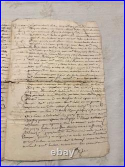 Important acte notarié manuscrit (succession c d'un chanoine) Tonnerre 1699