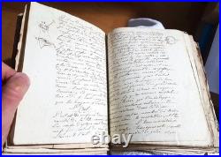 Important ensemble de manuscrits de physique-chimie XIXème, nombreux schémas