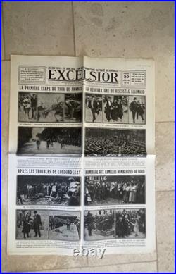 Important lot de unes de journaux anciens annees 1920 à 1940 et au delà