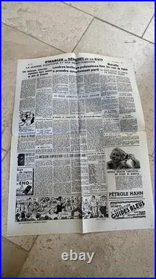 Important lot de unes de journaux anciens annees 1920 à 1940 et au delà