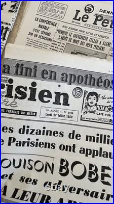 Important lot de unes de journaux anciens annees 1920 à 1940 et au delà